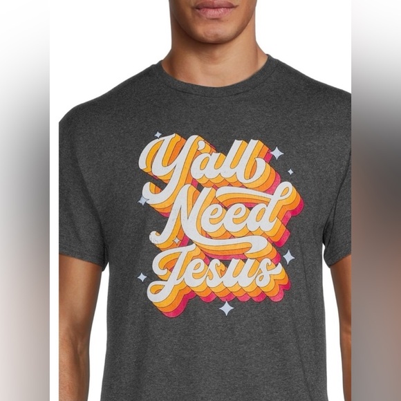 Y’all Retro Men's Graphic Tee with Short Sleeves - Picture 2 of 4